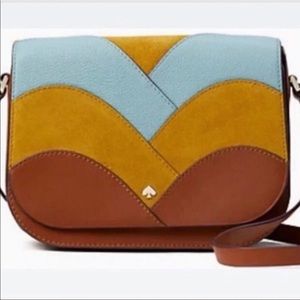 Kate Spade Blue and Yellow Patchwork Crossover